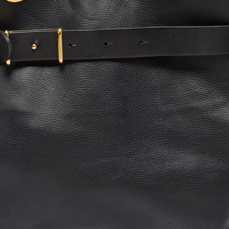 Pre Owned Christian Louboutin Black Leather Sybil Tote