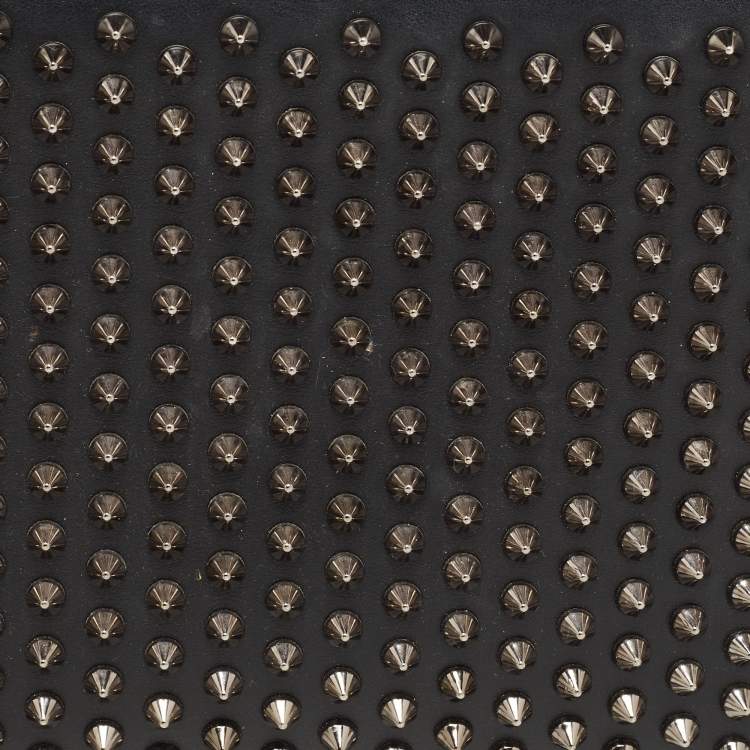Pre Owned Christian Louboutin Black Leather Triloubi Chain Shoulder Bag