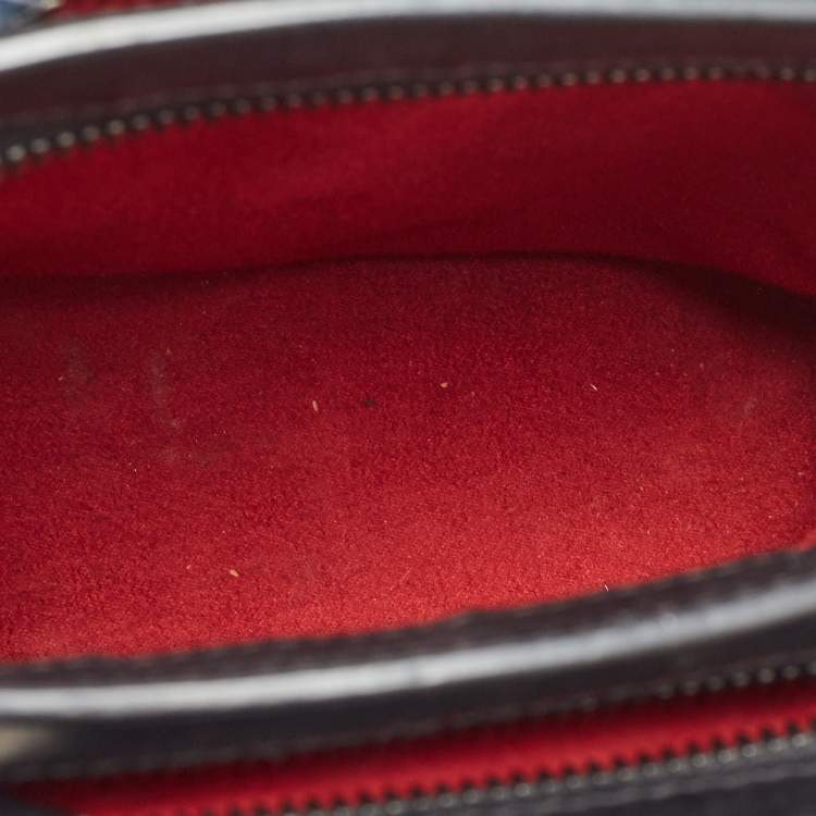 Pre Owned Christian Louboutin Black Leather Triloubi Chain Shoulder Bag