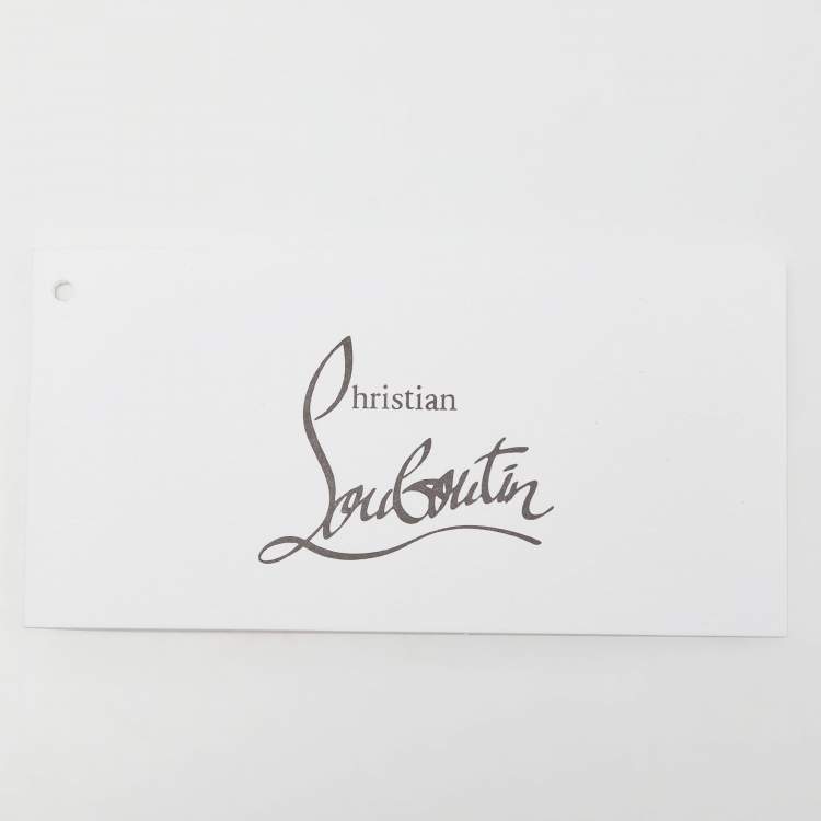 Pre Owned Christian Louboutin Black Leather Spikes Panettone Zip Around Wallet