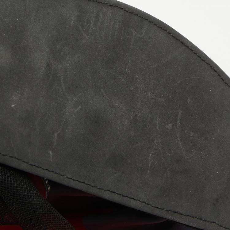Pre Owned Christian Louboutin Black Watersnake Leather Flap Embellished Chain Bag