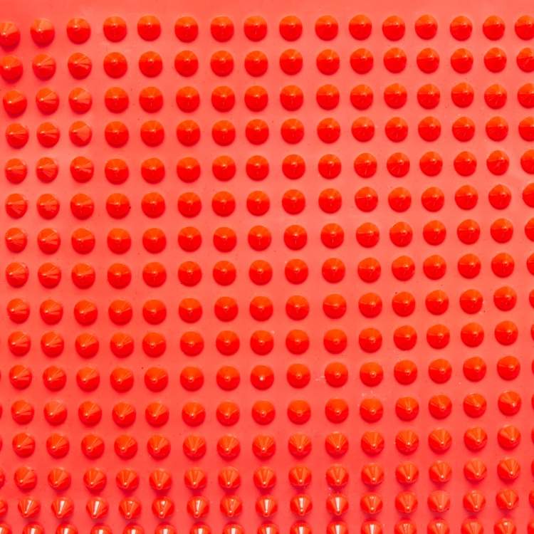 Pre Owned Christian Louboutin Neon Coral Orange Patent Leather Loubiposh Spike Chain Clutch