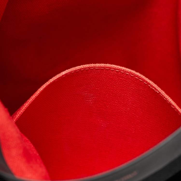 Pre Owned Christian Louboutin Black/Red Canvas Cabalace Tote