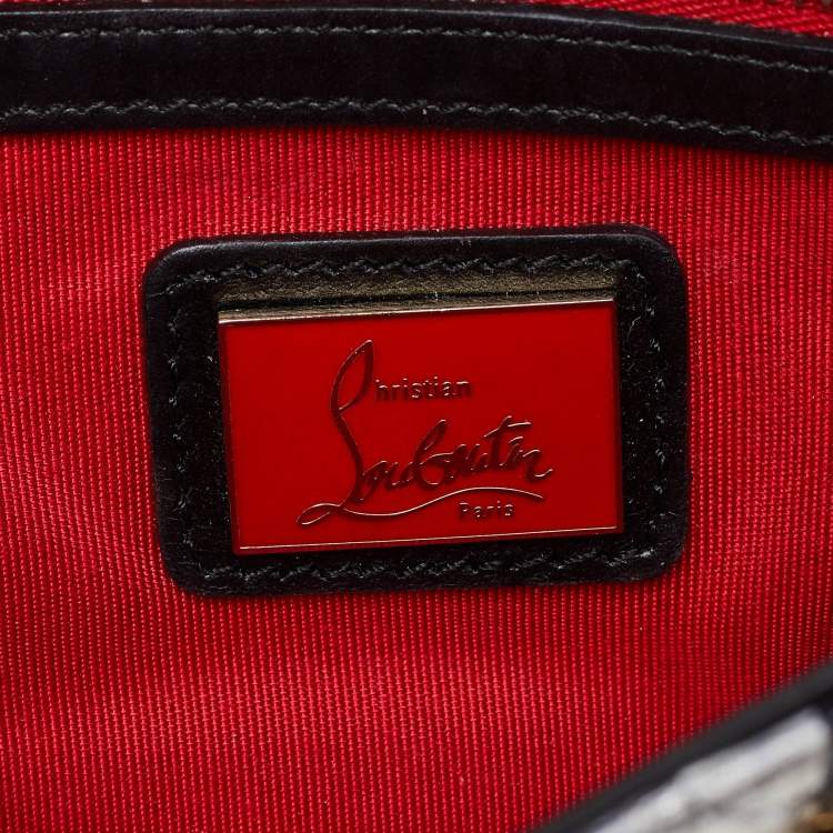 Pre Owned Christian Louboutin Multicolor Python Riviera Chain Clutch