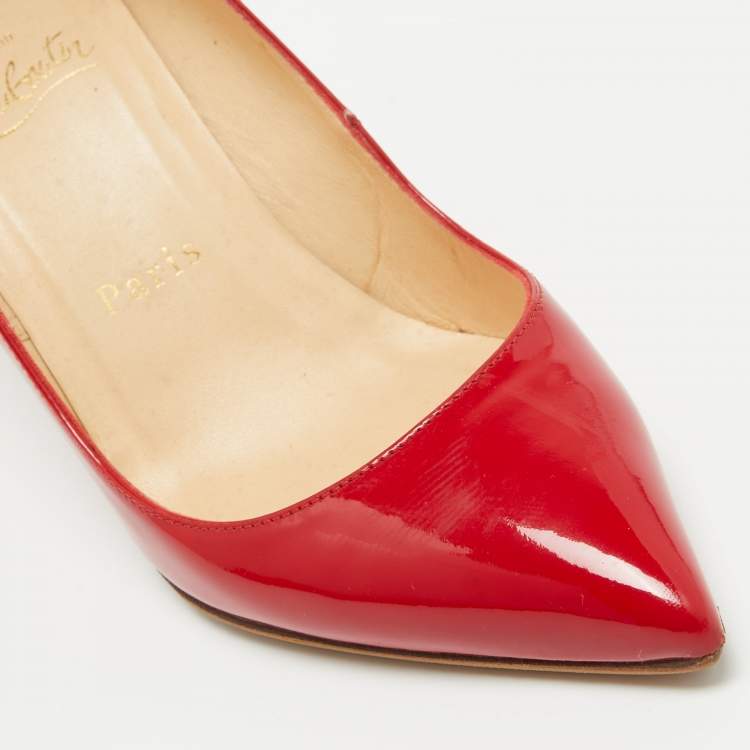 مملوكة مسبقًا Christian Louboutin Red Patent Leather Pigalle Pumps Size 35.5