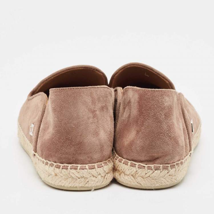 Pre Owned Christian Louboutin Beige Suede Espadon Espadrille Flats Size 39