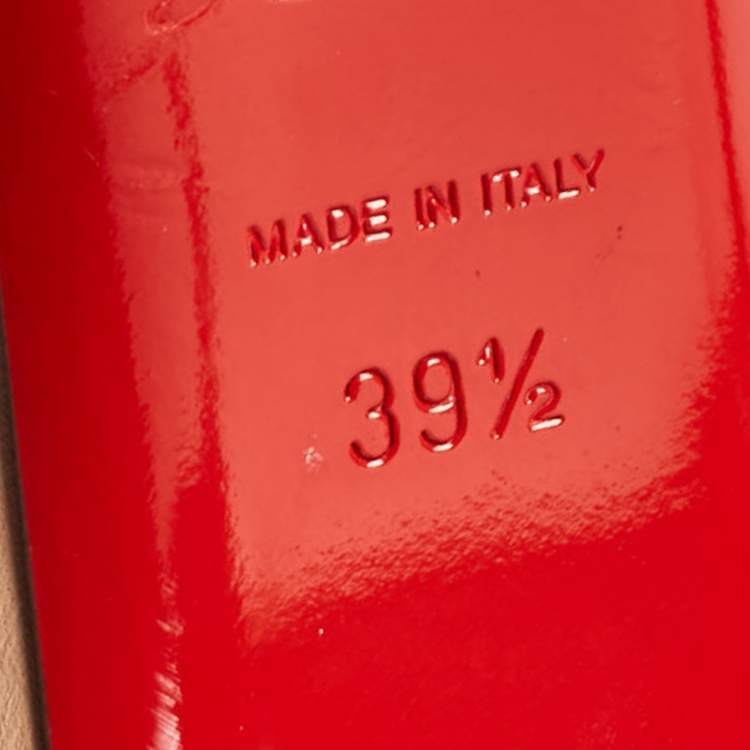 Pre Owned Christian Louboutin Dusty Pink Leather Kate Pumps Size 39.5