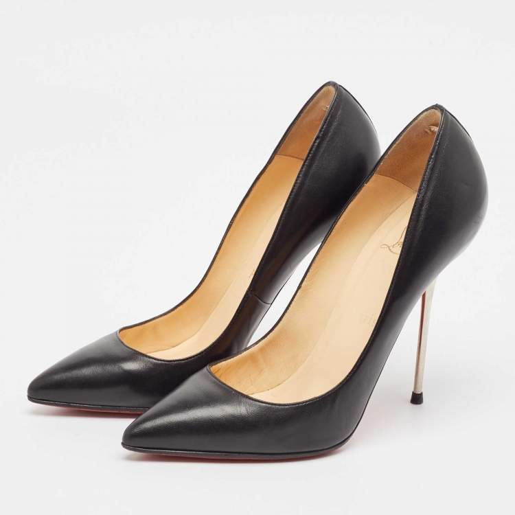 Christian Louboutin ブラックパンプスsize 38.5 Christian Louboutin Black Leather Lipsinka Pumps Size 38.5