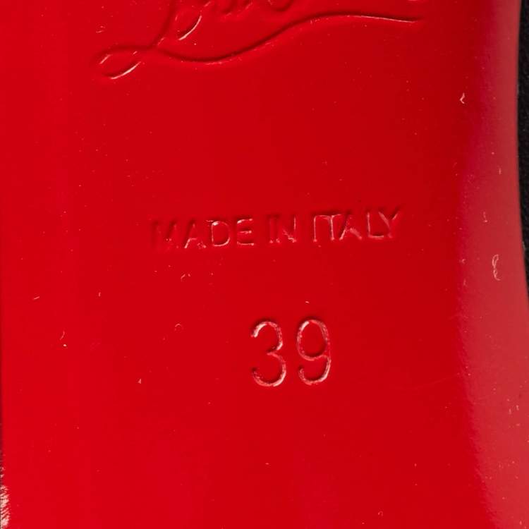 Pre Owned Christian Louboutin Black Leather So Eleonor Ankle Boots Size 39
