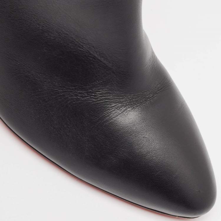 Pre Owned Christian Louboutin Black Leather So Eleonor Ankle Boots Size 39