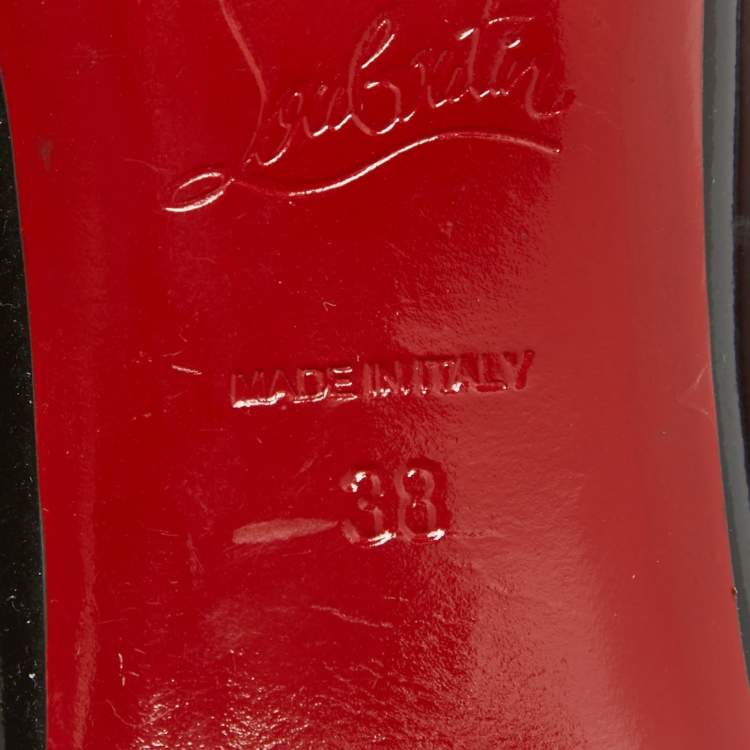 مملوكة مسبقًا Christian Louboutin Black Patent Pigalle Pumps Size 38