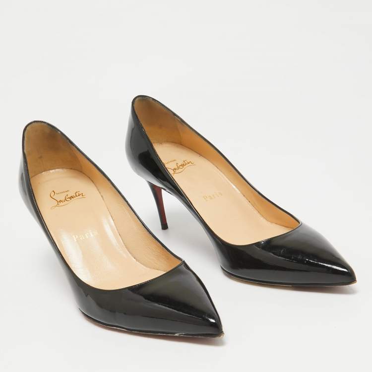 مملوكة مسبقًا Christian Louboutin Black Patent Pigalle Pumps Size 38