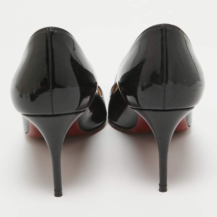 مملوكة مسبقًا Christian Louboutin Black Patent Pigalle Pumps Size 38