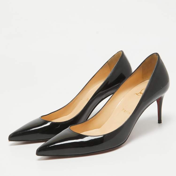 مملوكة مسبقًا Christian Louboutin Black Patent Pigalle Pumps Size 38