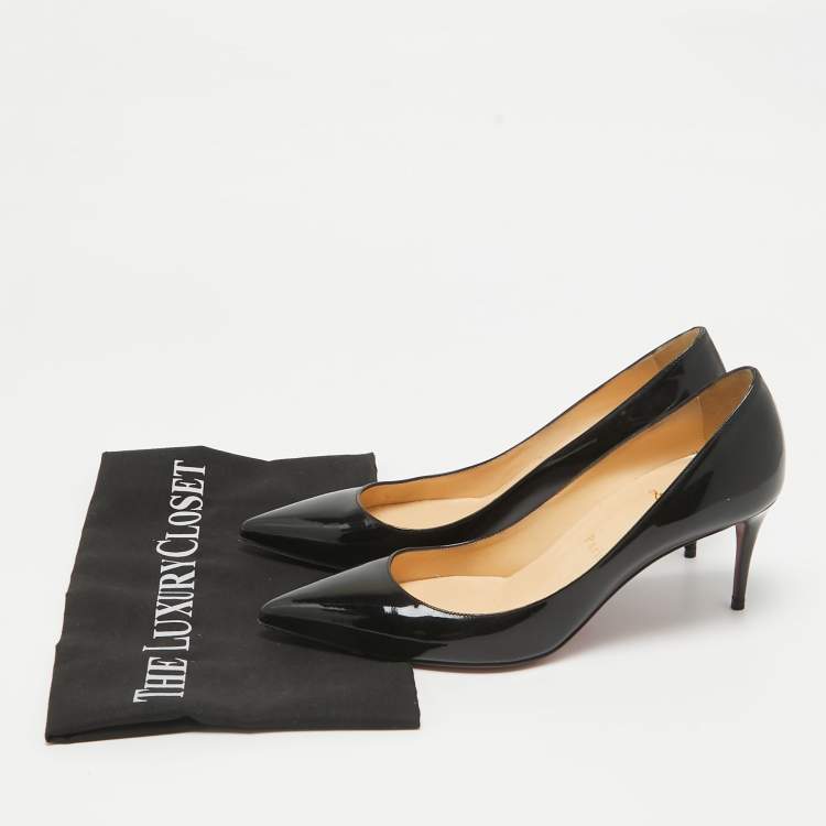 مملوكة مسبقًا Christian Louboutin Black Patent Pigalle Pumps Size 38