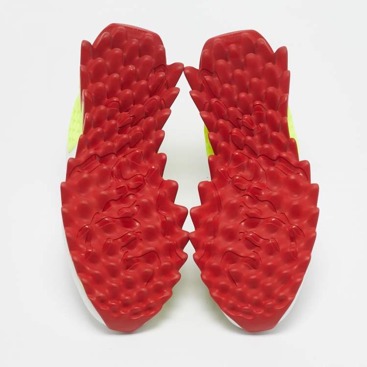 Pre Owned Christian Louboutin Grey Leather Loubi Shark Lace Up Sneakers Size 39