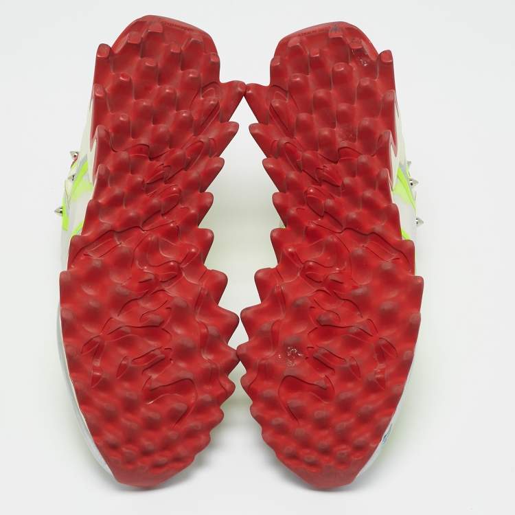 Pre Owned Christian Louboutin Multicolor Leather and Mesh Loubishark Low Top Sneakers Size 40
