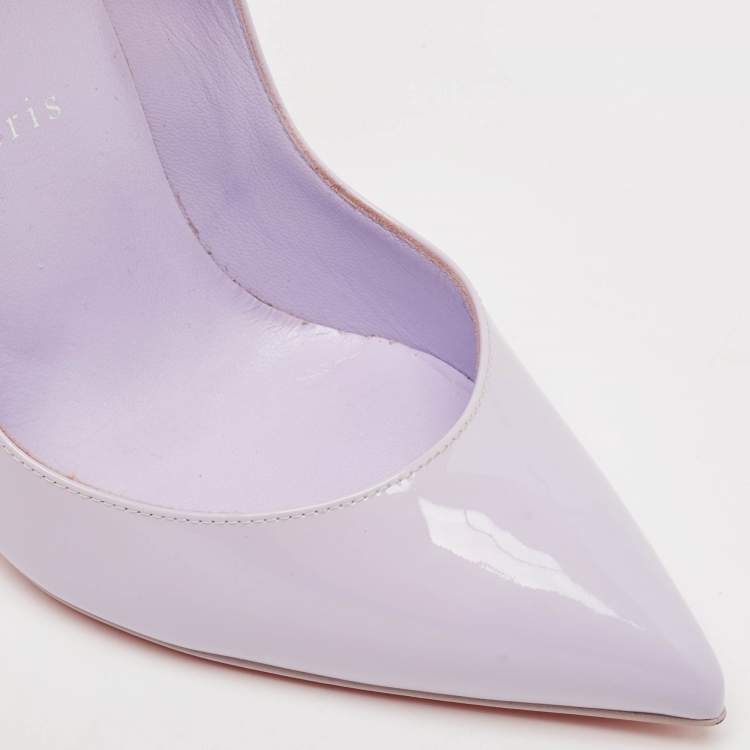 مملوكة مسبقًا Christian Louboutin Purple Patent Leather Hot Chick Pumps Size 37.5