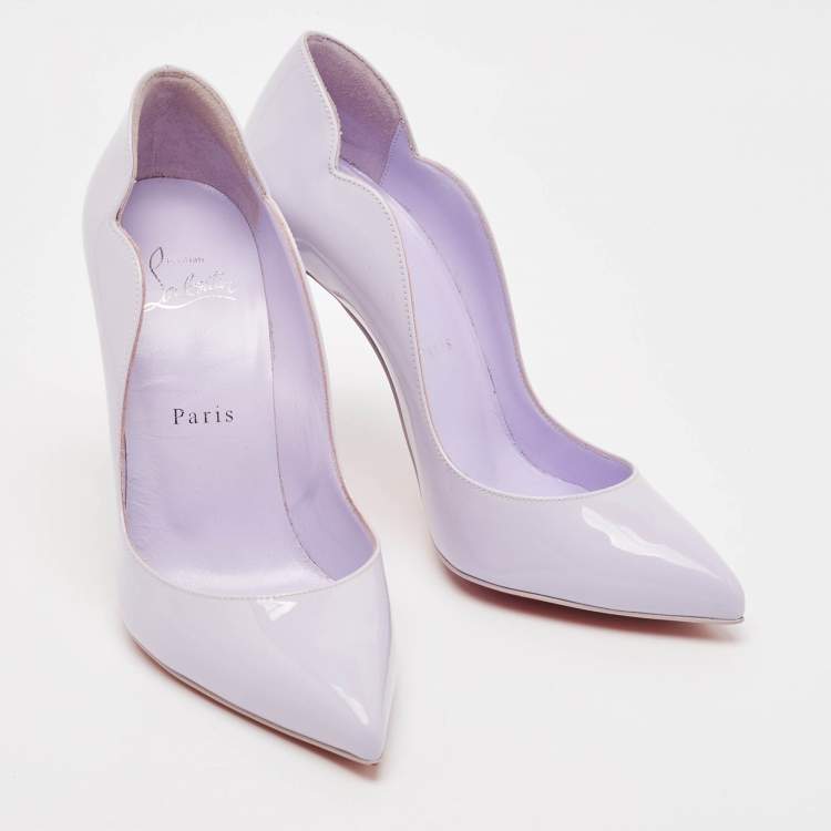 مملوكة مسبقًا Christian Louboutin Purple Patent Leather Hot Chick Pumps Size 37.5