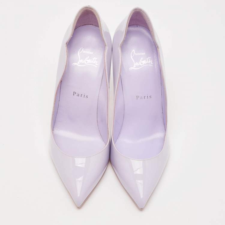 مملوكة مسبقًا Christian Louboutin Purple Patent Leather Hot Chick Pumps Size 37.5