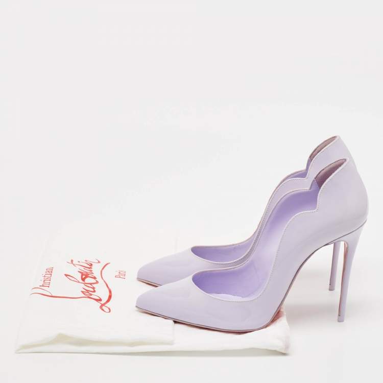 مملوكة مسبقًا Christian Louboutin Purple Patent Leather Hot Chick Pumps Size 37.5