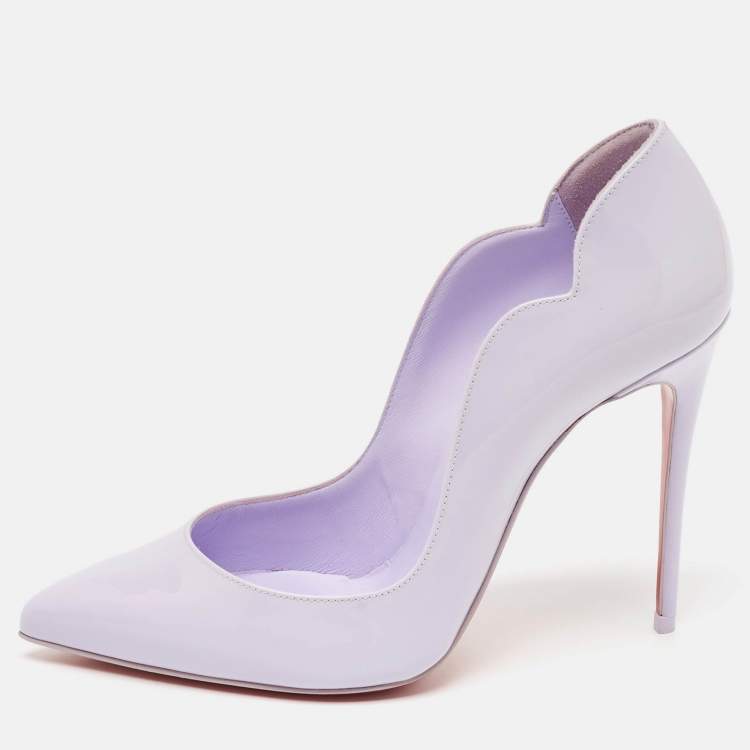 مملوكة مسبقًا Christian Louboutin Purple Patent Leather Hot Chick Pumps Size 37.5