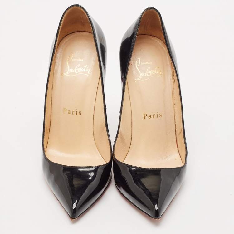 Pre Owned Christian Louboutin Black Patent Leather So Kate Pumps Size 35