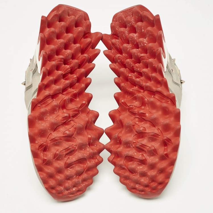 Pre Owned Christian Louboutin Tri-Color Leather and Net Sharkina Sneakers Size 36