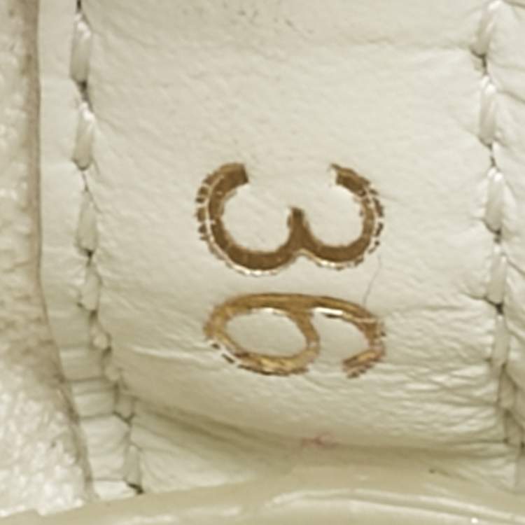 Pre Owned Christian Louboutin White Suede and Fabric Arpoador Donna Sneakers Size 36