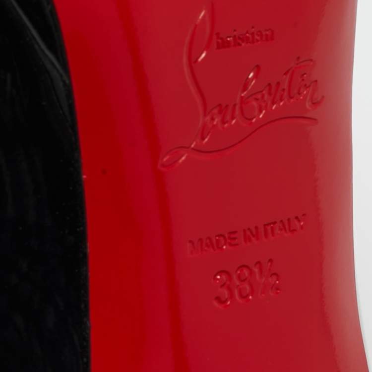 Pre Owned Christian Louboutin Black Patent Leather New Simple Pumps Size 38.5