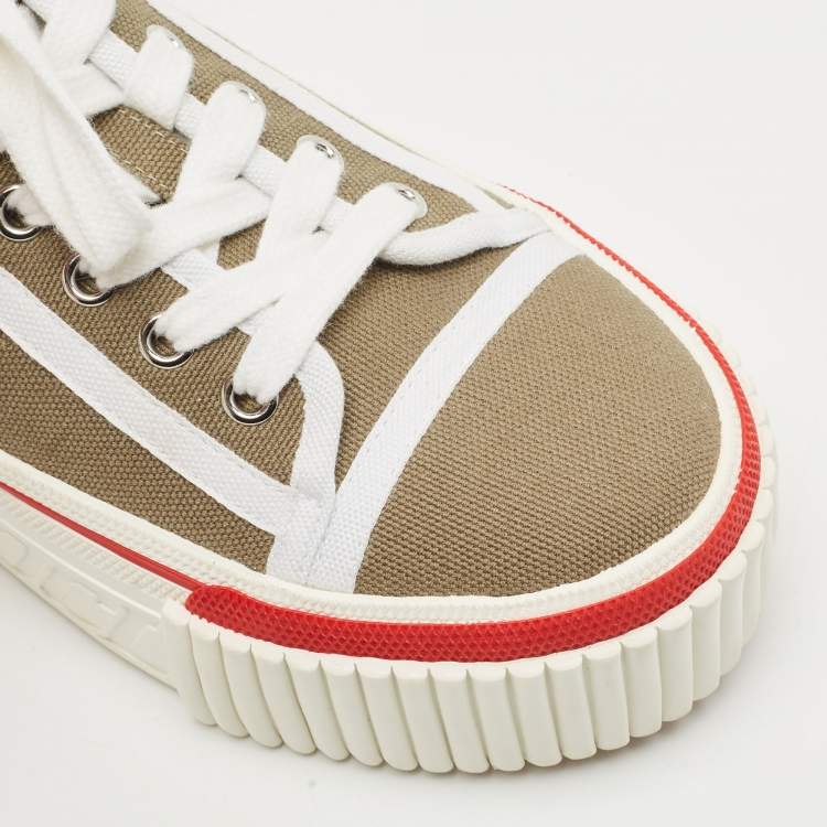 Pre Owned Christian Louboutin Multicolor Canvas Pedro Sneakers Size 38.5