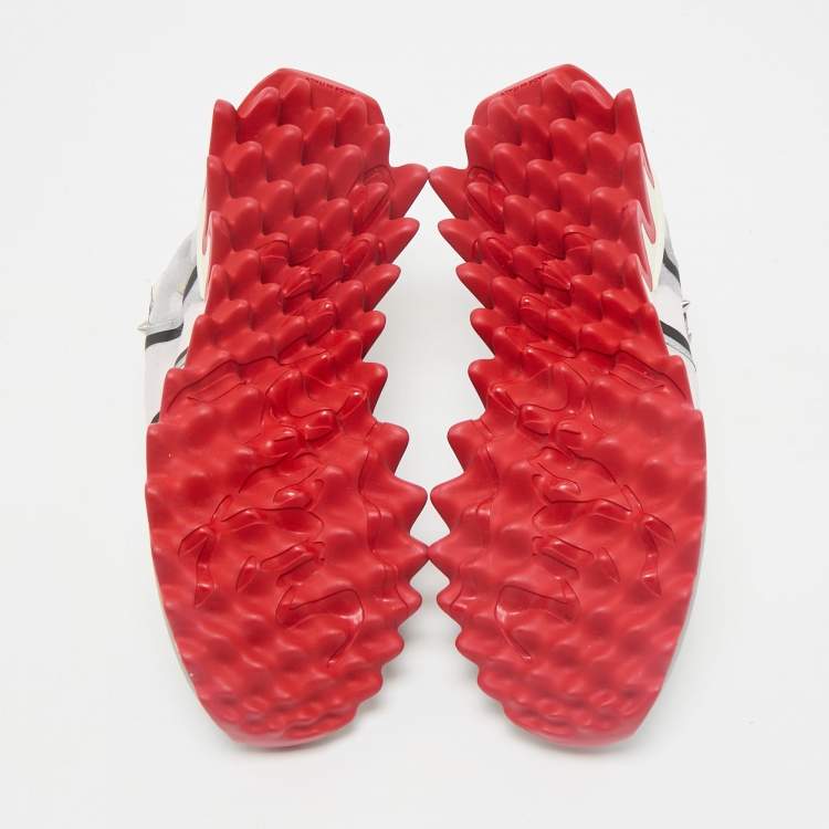 Pre Owned Christian Louboutin Tri-Color Leather and Net Sharkina Sneakers Size 36