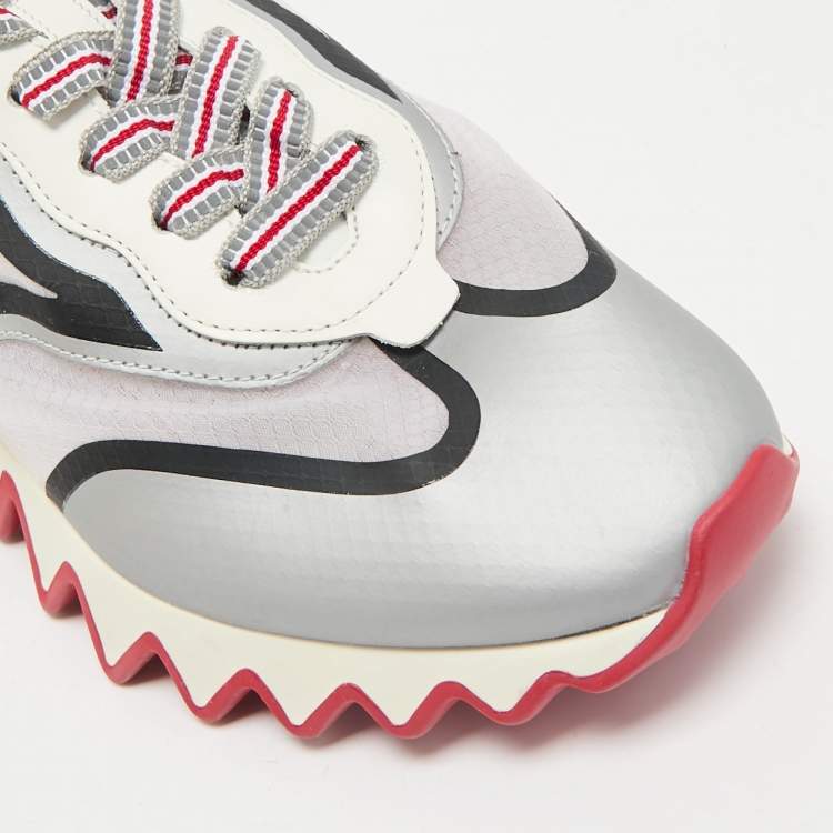 Pre Owned Christian Louboutin Tri-Color Leather and Net Sharkina Sneakers Size 36