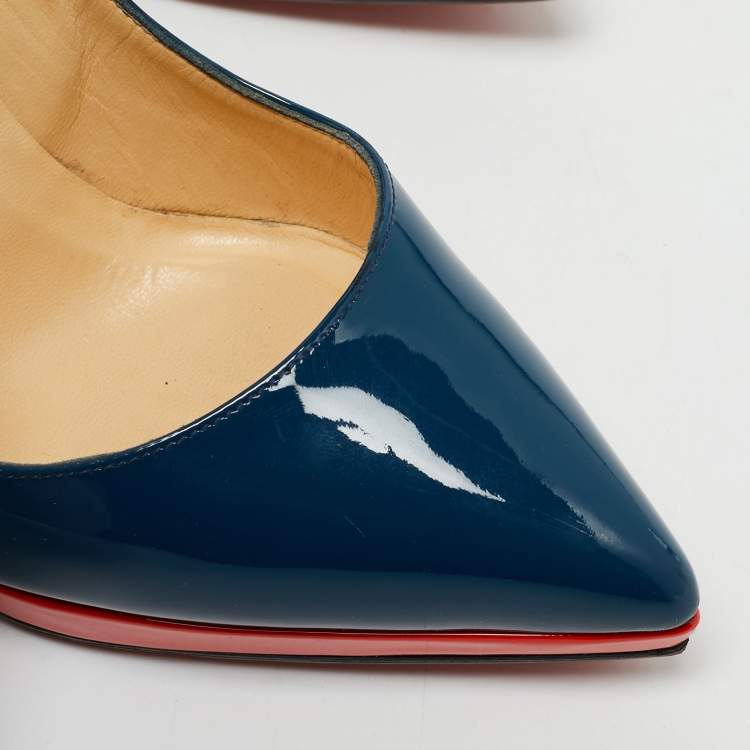 Pre Owned Christian Louboutin Multicolor Patent Leather Pigalle Plato Pumps Size 37.5