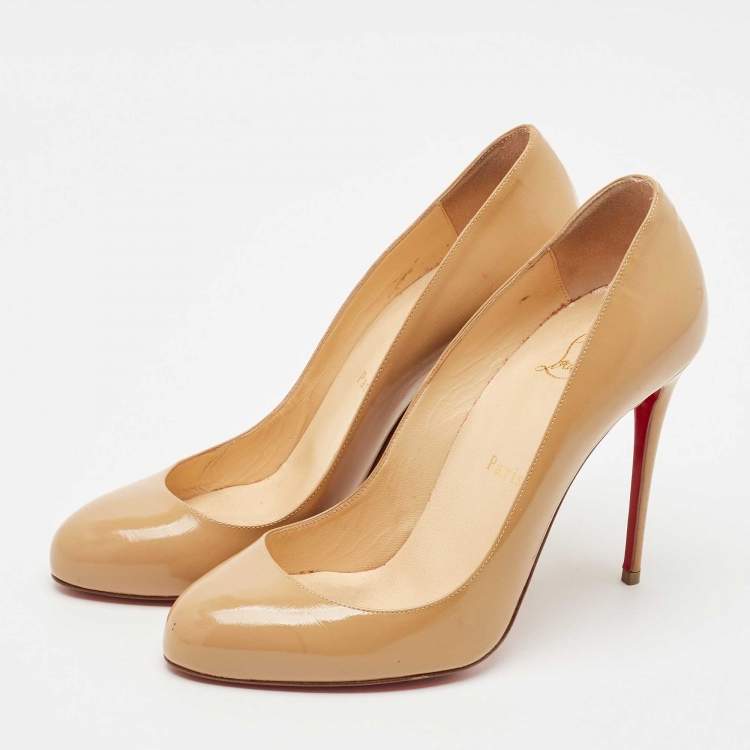 Pre Owned Christian Louboutin Brown  Leather New Simple Pumps Size 39