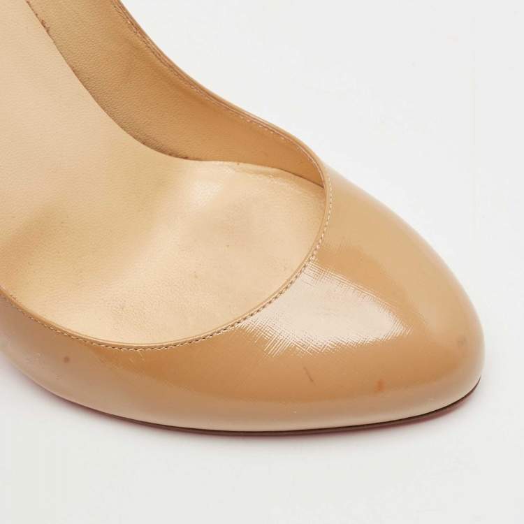 Pre Owned Christian Louboutin Brown  Leather New Simple Pumps Size 39