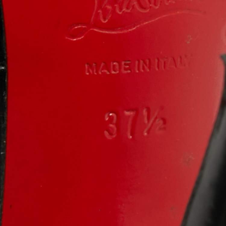 مملوكة مسبقًا Christian Louboutin Black  Leather Decollete Pumps Size 37.5