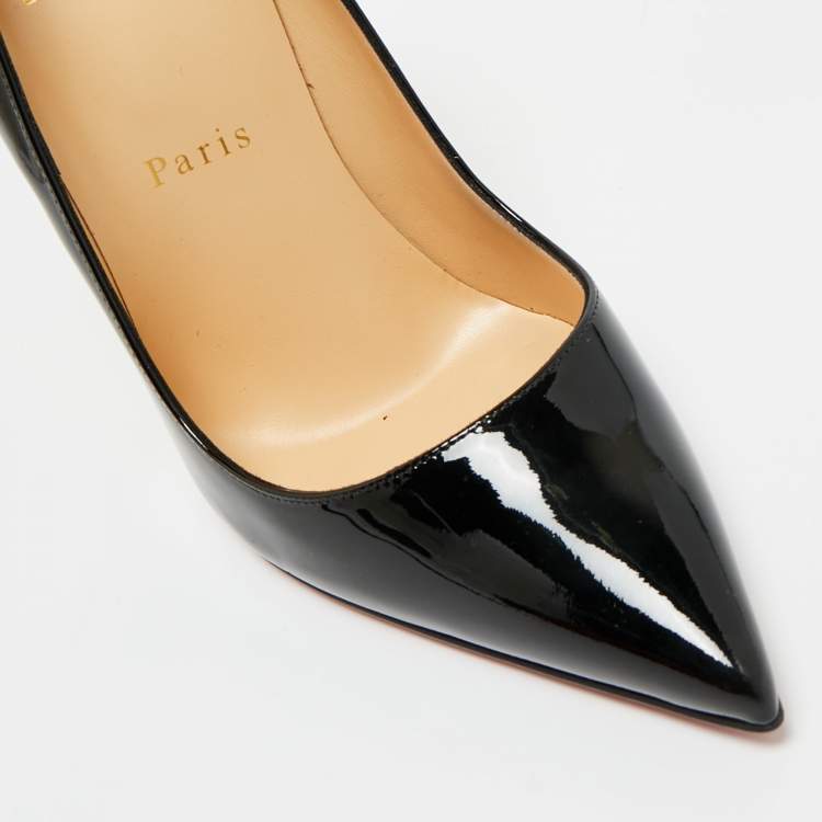 Pre Owned Christian Louboutin Black Suede So Kate Pumps Size 37