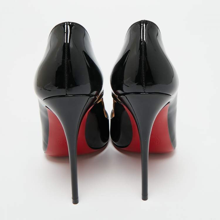 Pre Owned Christian Louboutin Black Suede So Kate Pumps Size 37
