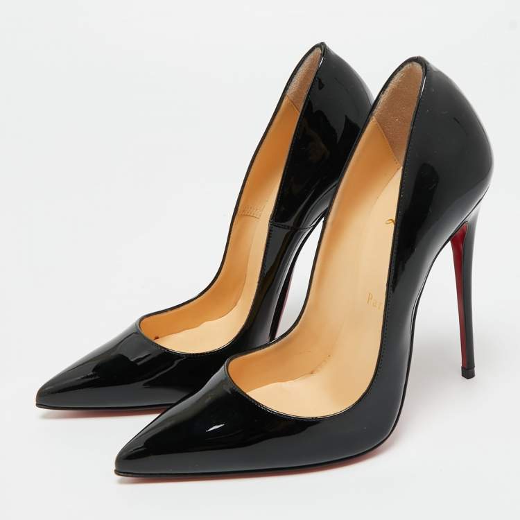 Pre Owned Christian Louboutin Black Suede So Kate Pumps Size 37