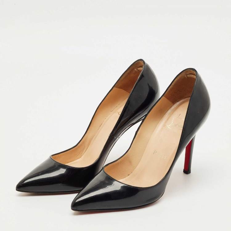 Pre Owned Christian Louboutin Black Patent Leather So Kate Pumps Size 36