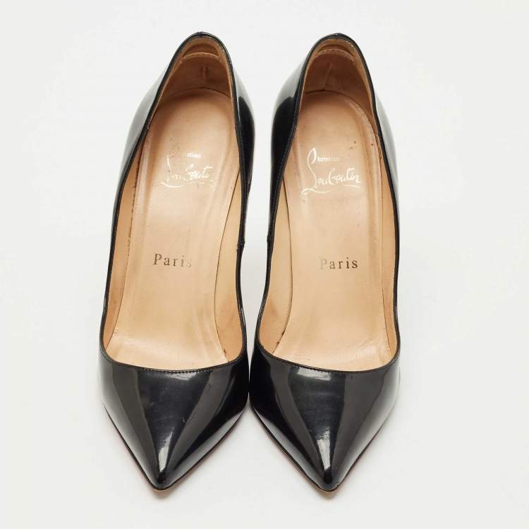Pre Owned Christian Louboutin Black Patent Leather So Kate Pumps Size 36