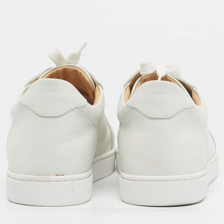Pre Owned Christian Louboutin White Leather Vieira Sneakers Size 41