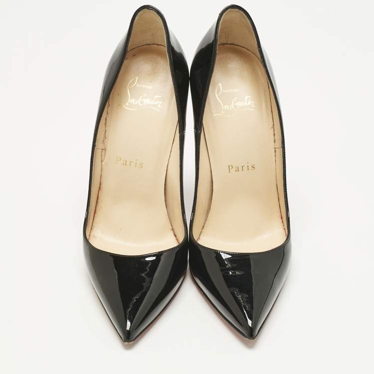 Pre Owned Christian Louboutin Black Patent Leather So Kate Pumps Size 35.5
