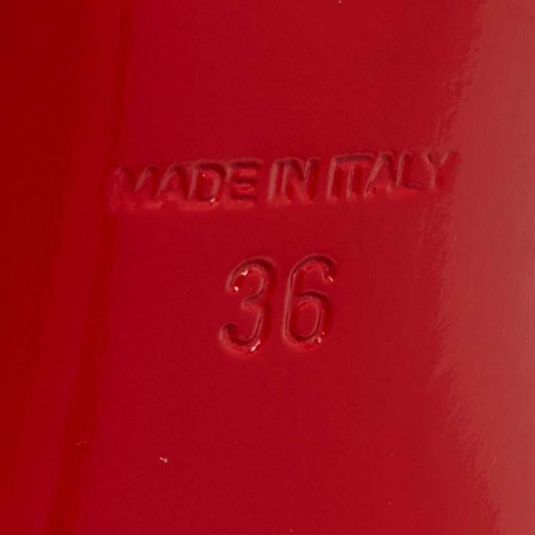 Pre Owned Christian Louboutin Light Blue Patent Leather Pigalle Follies Pumps Size 36