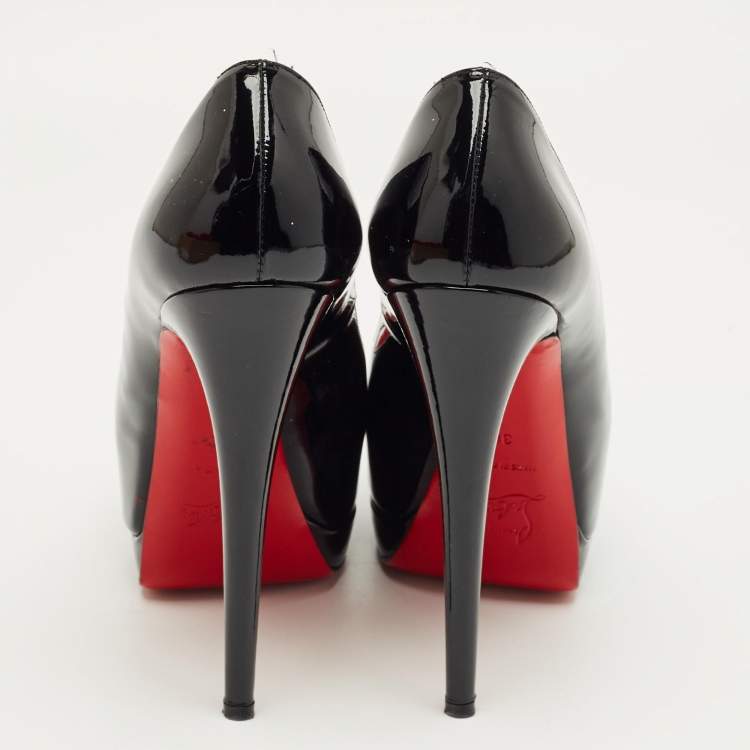 مملوكة مسبقًا Christian Louboutin Black Patent Leather Palais Royal Pumps Size 38