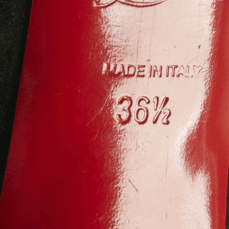 Pre Owned Christian Louboutin Black Suede Belle Ankle Boots Size 36.5