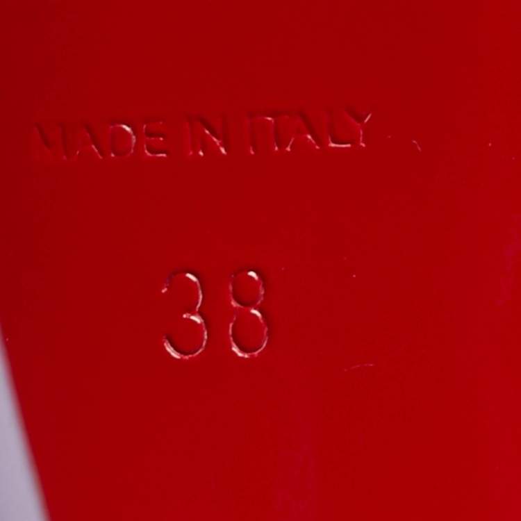 Pre Owned Christian Louboutin Kate Size 38 Metallic Leather Pumps