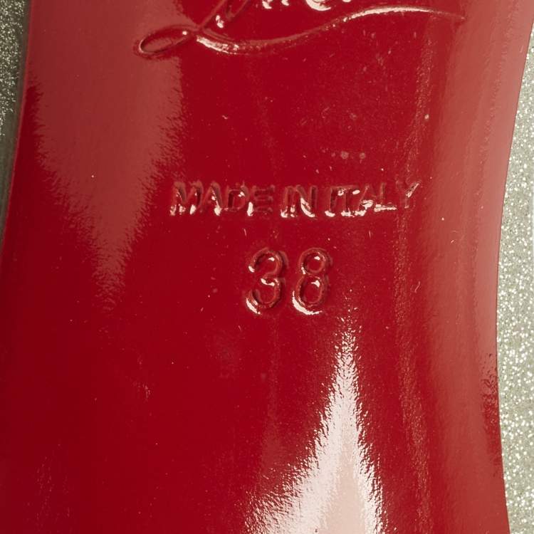 Pre Owned Christian Louboutin Jumping Size 38 Silver Glitter D'orsay Pumps