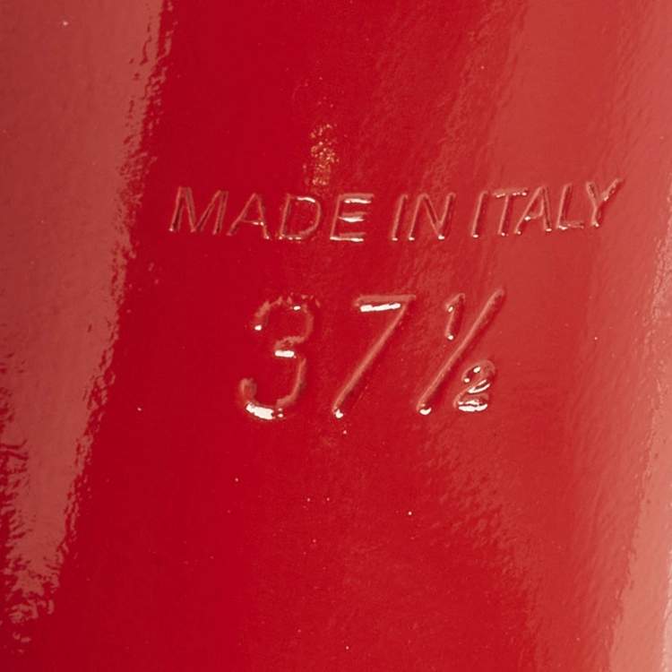 Pre Owned Christian Louboutin Goldostrap Size 37.5 Black Leather Spike Pumps